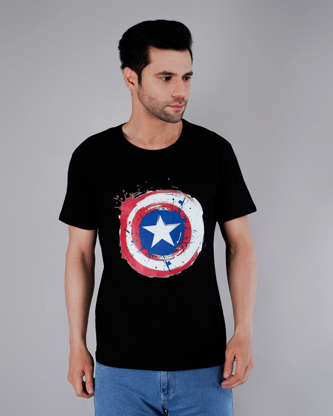 Captain America Printed T-shirt