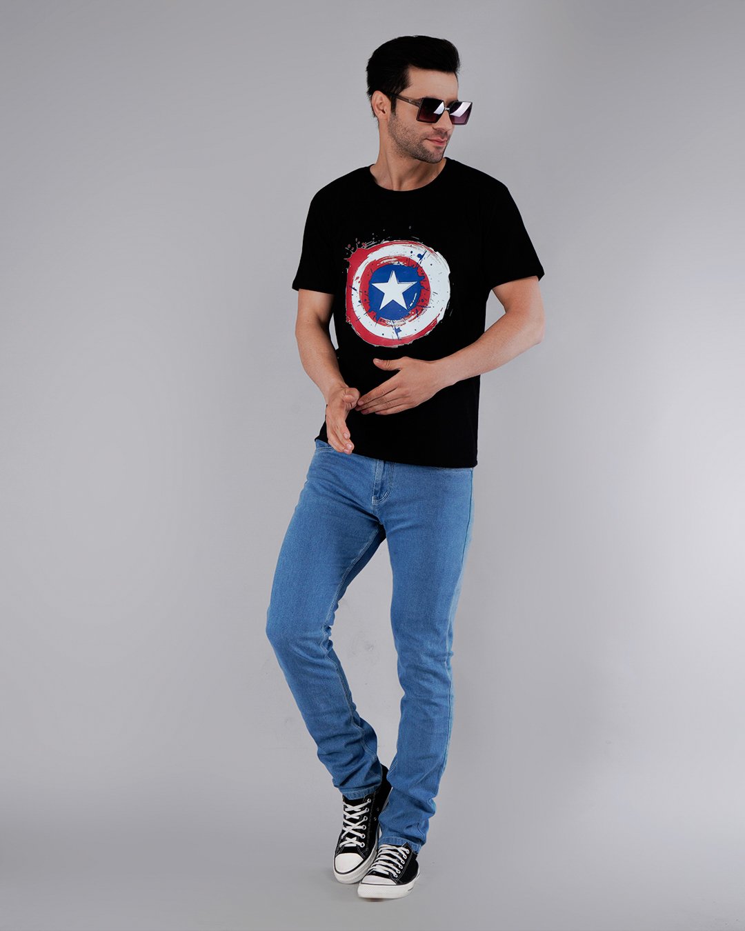 Captain America Printed T-shirt