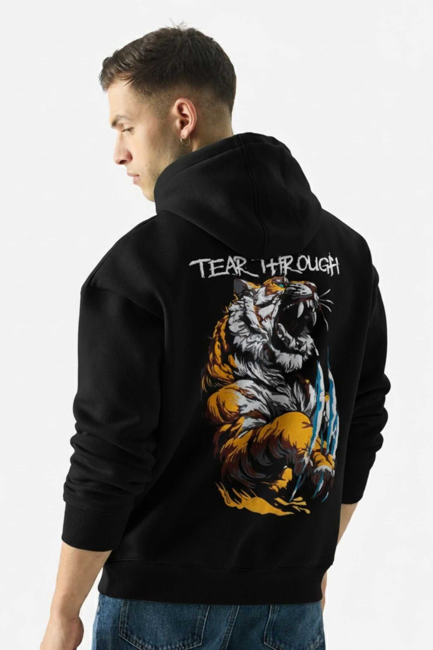 Tear Through Tiger Hoodie for Men