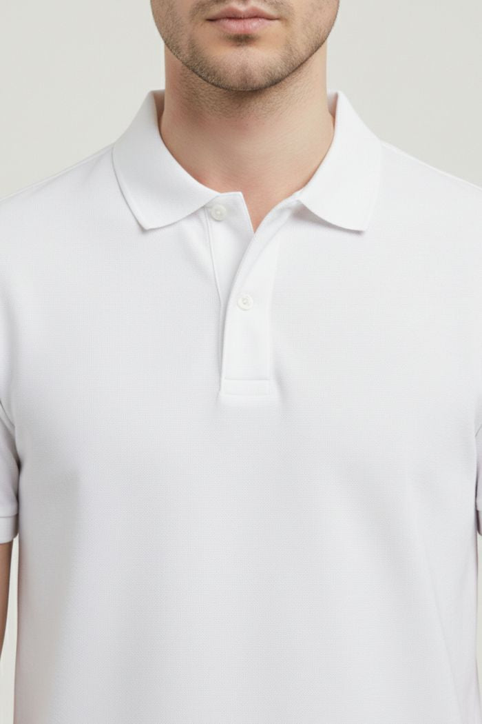White Polo T-shirt for Men