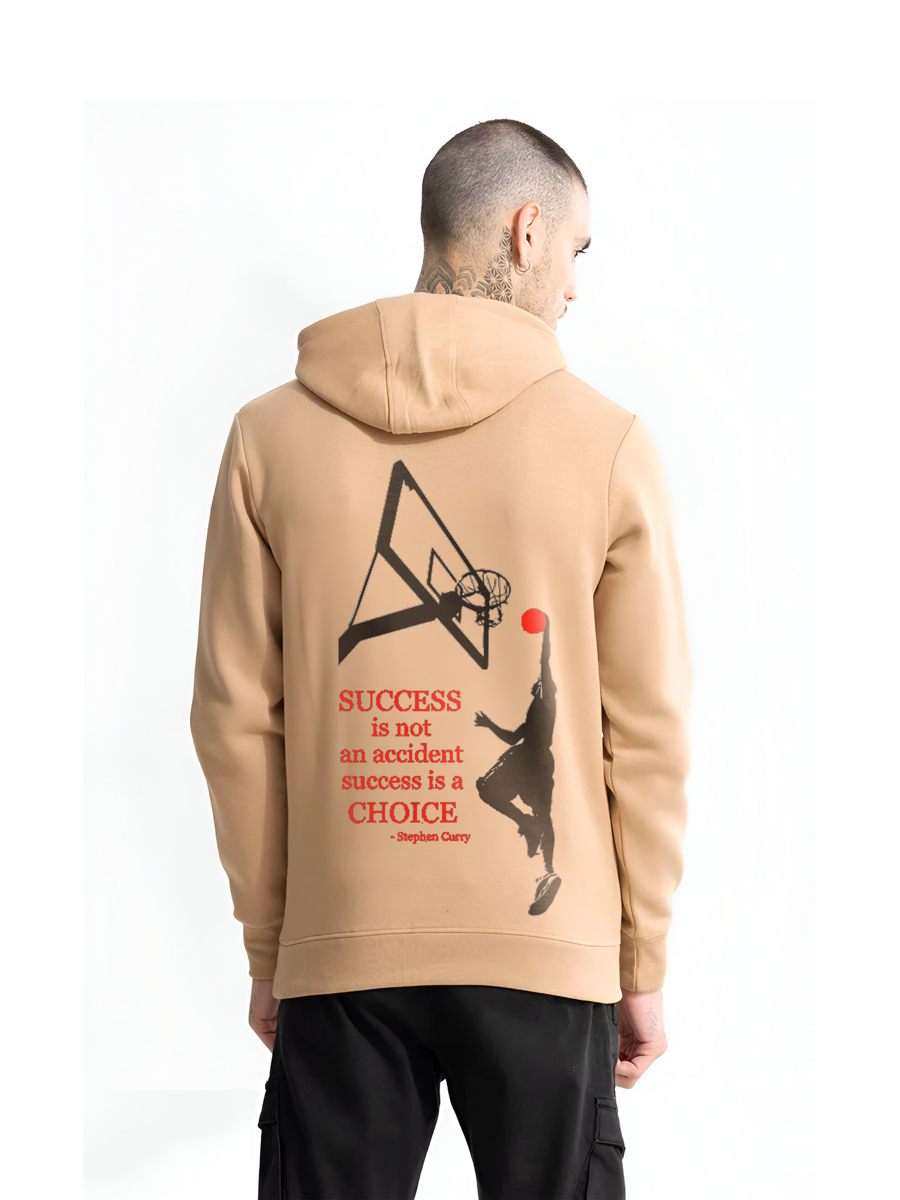 Regular Hoodie - Beige Basket Ball