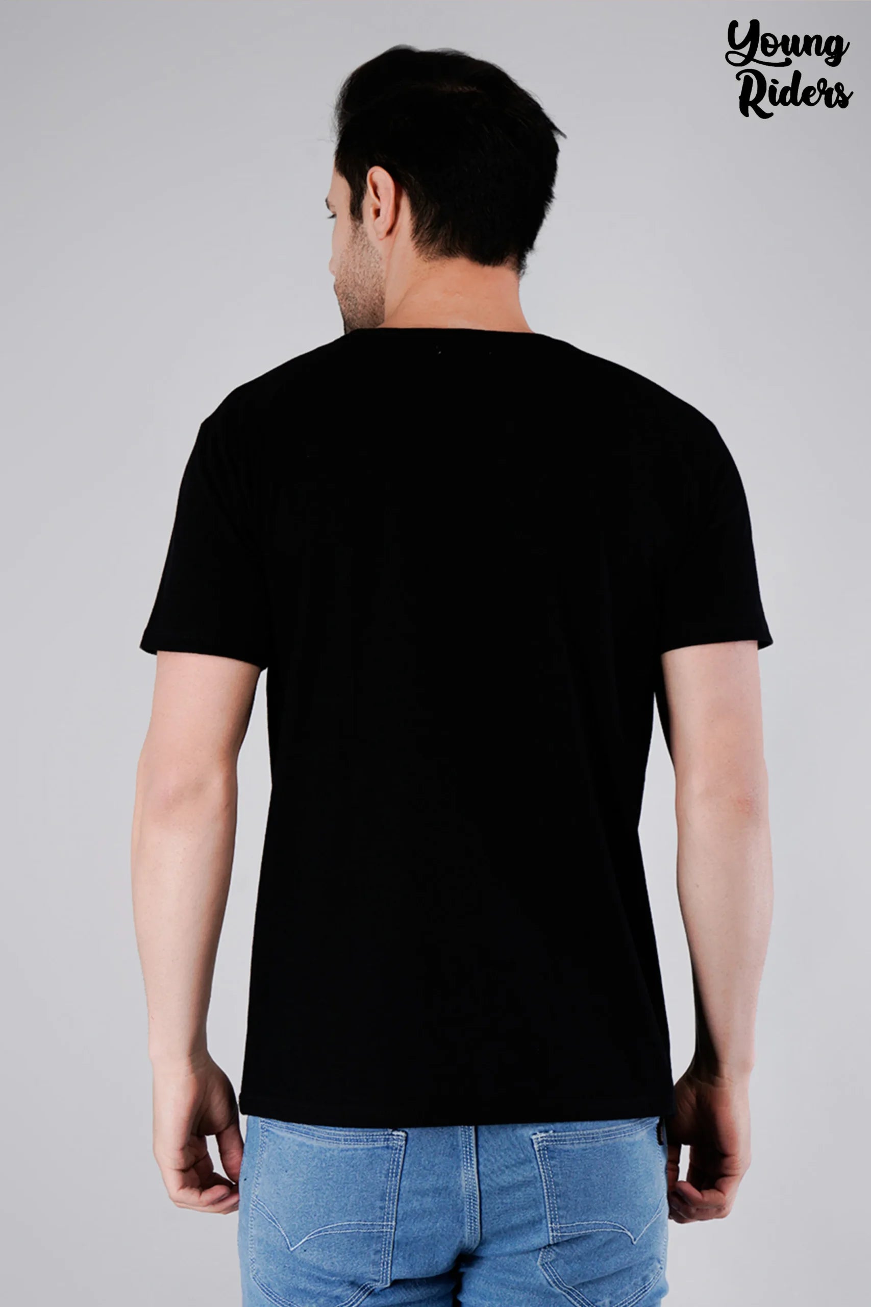 Black Plain T-Shirt-2