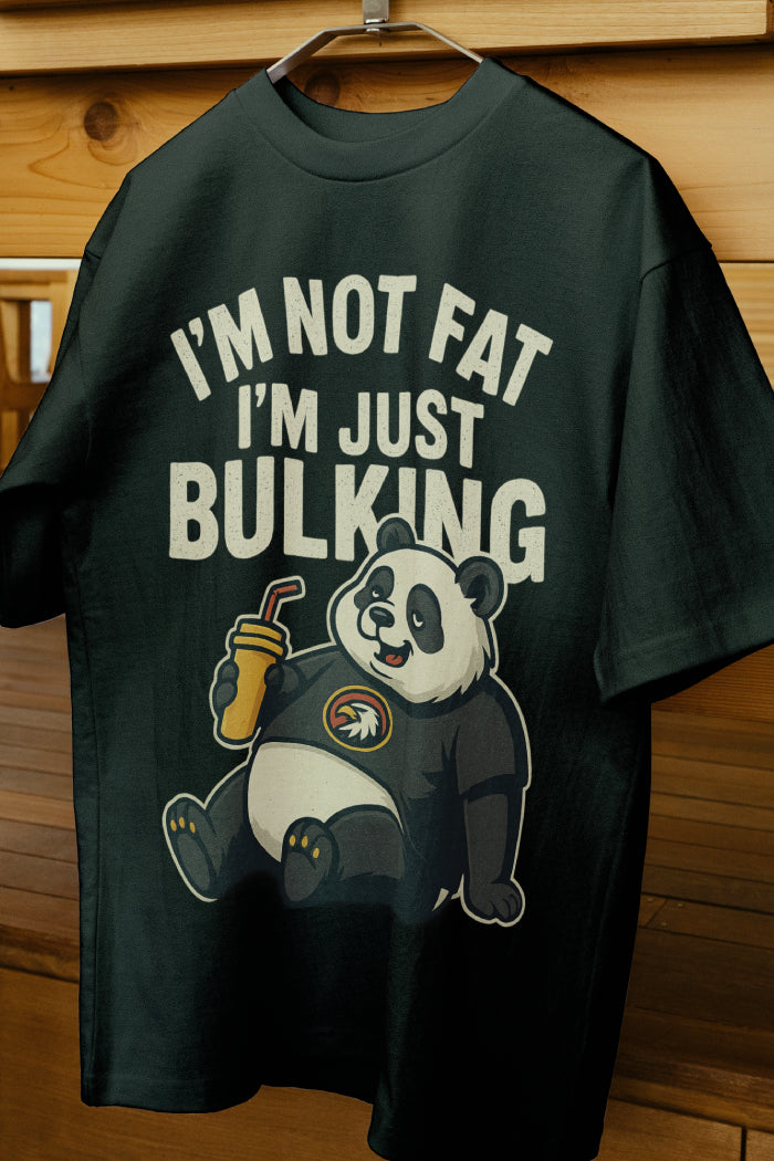 I'M NOT FAT - Oversized Printed T-shirt