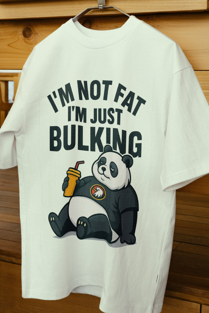 I'M NOT FAT - Oversized Printed T-shirt