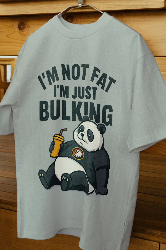 I'M NOT FAT - Oversized Printed T-shirt