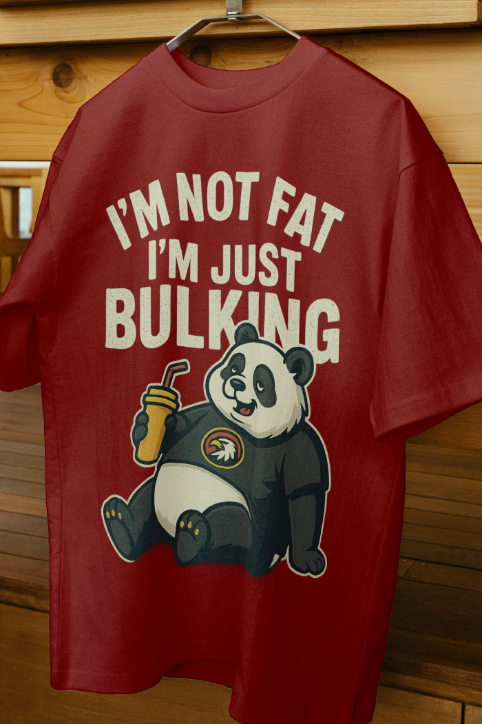 I'M NOT FAT - Oversized Printed T-shirt