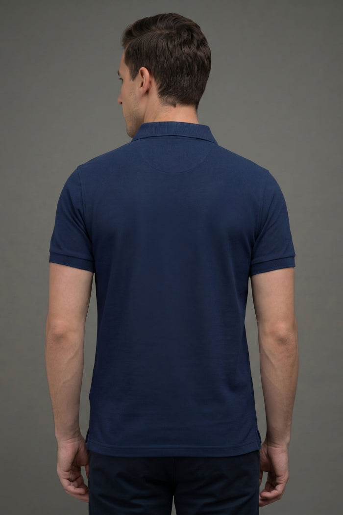 Navy Blue Polo T-shirt for Men