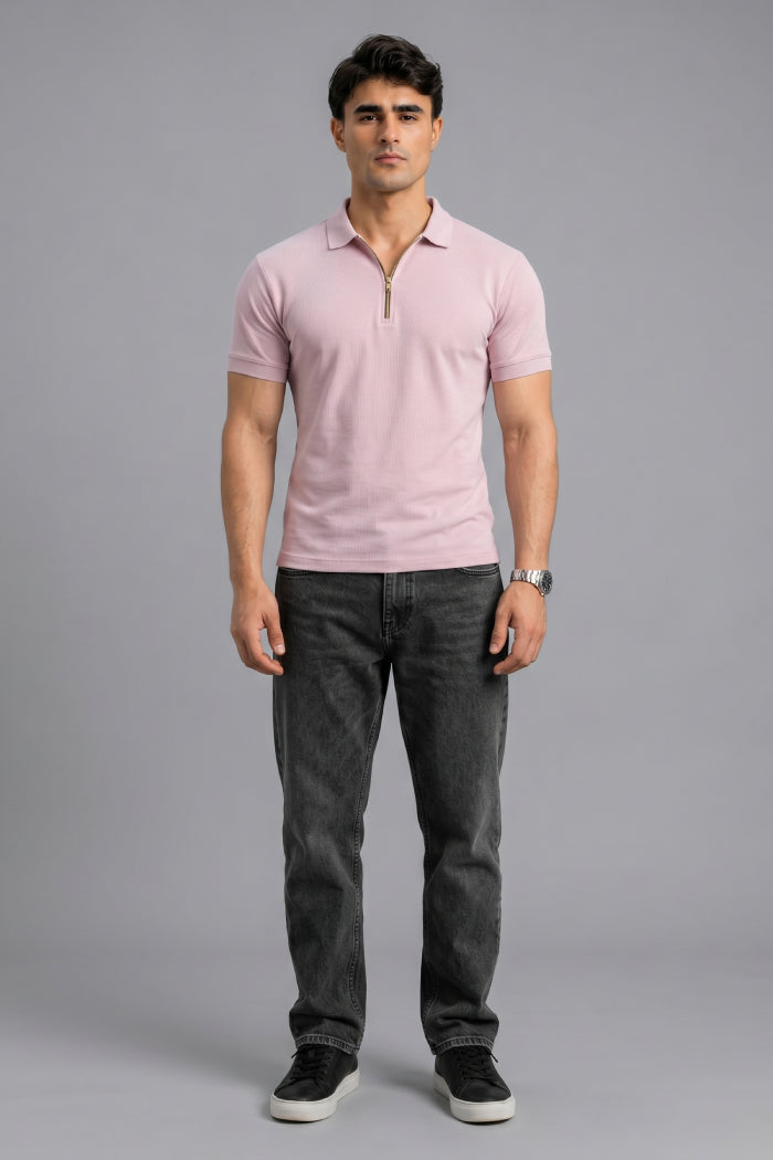 Pink Zipper Polo – Matty Lycra