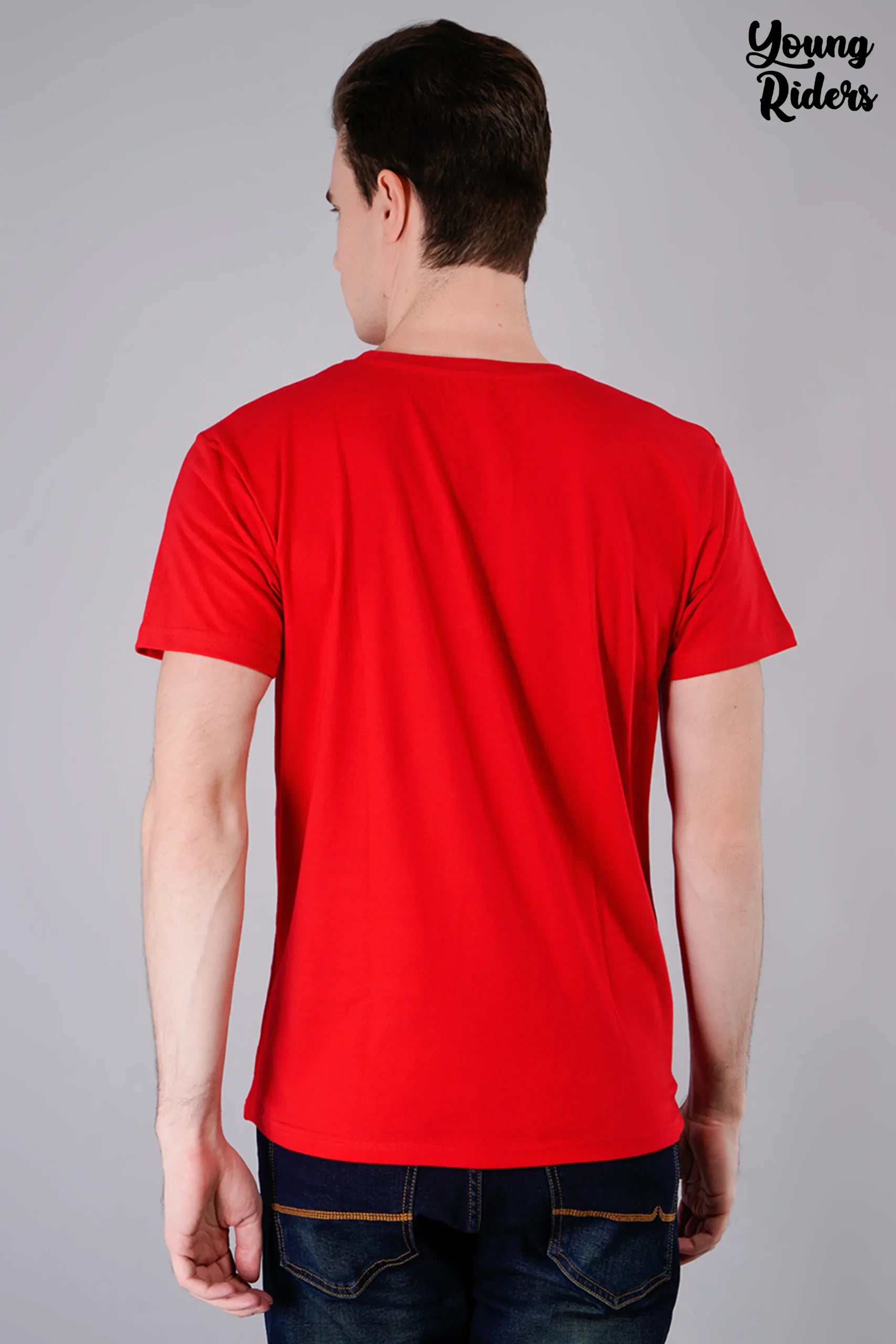 Red Plain T-Shirts-1