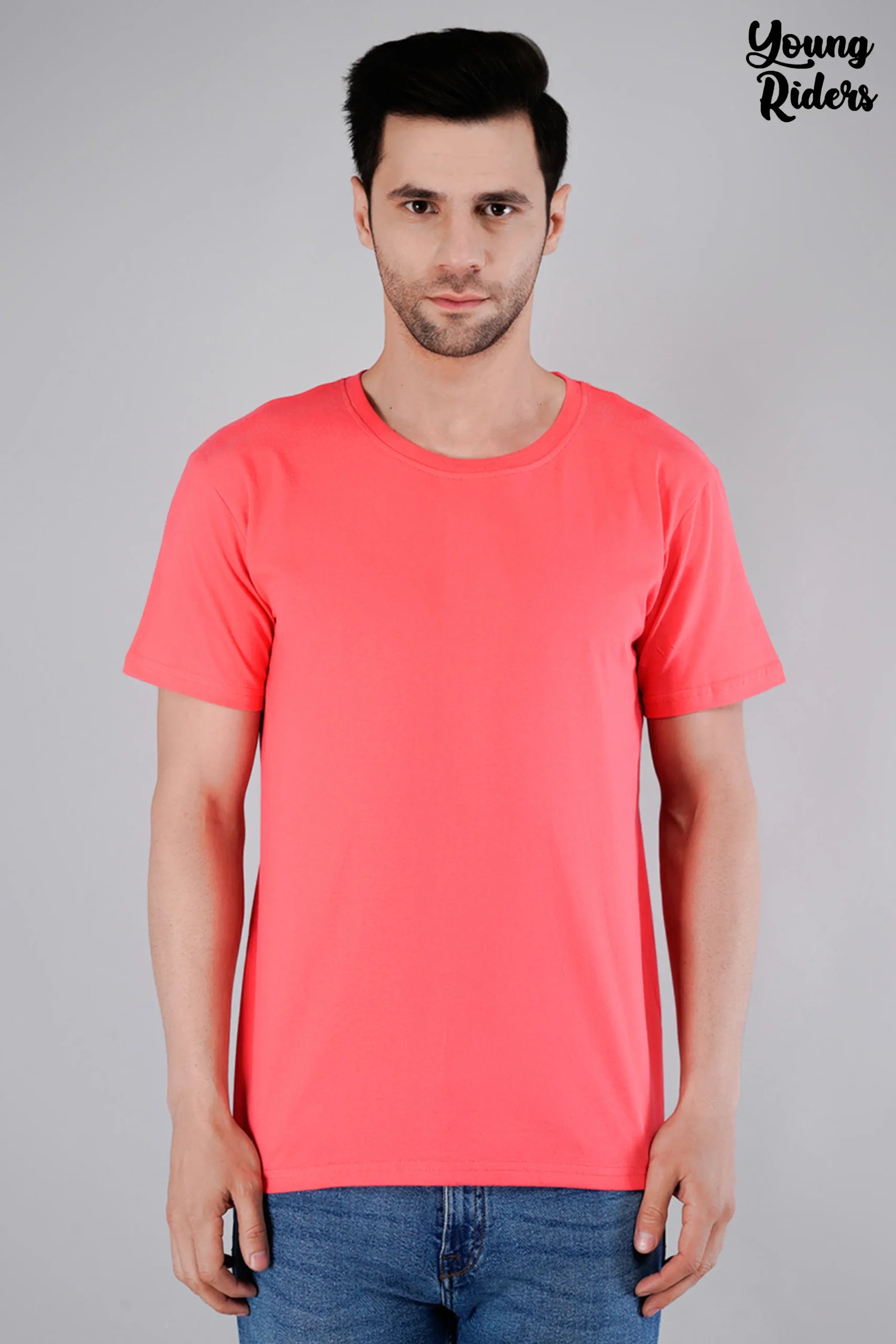 Salmon Pink Plain T-Shirt