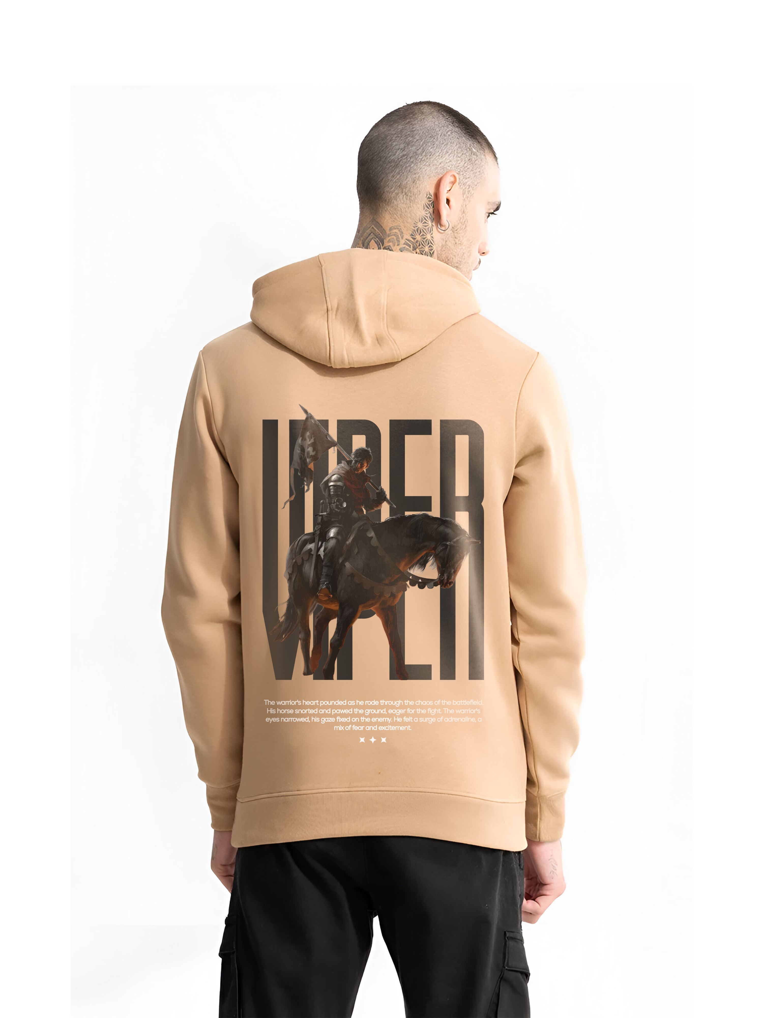 Regular Hoodie - Beige Viper